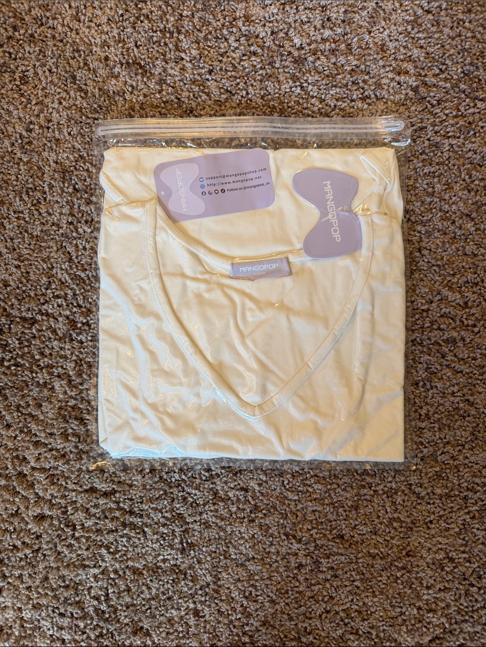 NWT Mangopop White Half Sleeve Bodysuit - XL